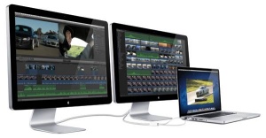 Hkratni priklop dveh monitorjev s priključkoma Thunderbolt na Apple Macbook pro