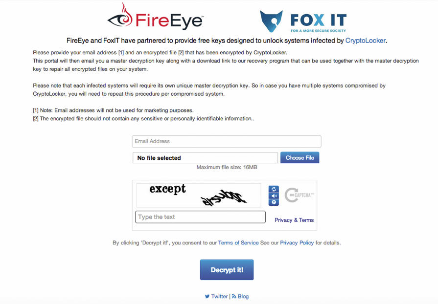 FireEye in Fox-IT sta razvozlala CryptoLocker in izdelala orodje za odklepanje datotek.
