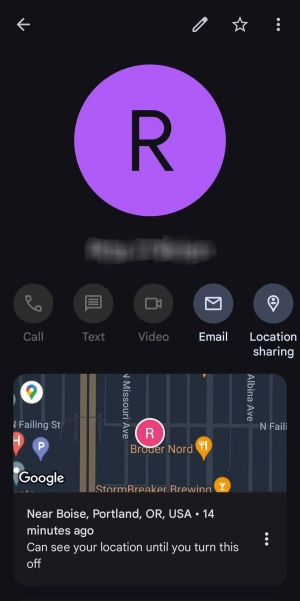Google dodal lokacijo stikom na telefonih z Androidom