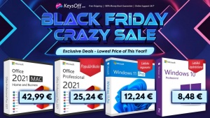 Pridobite doživljenjski dostop do pravega Office 2021 Pro za samo 25,24 € na Keysoff Black Friday Software Sale!