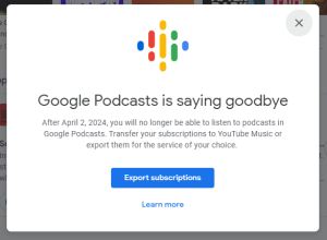 Google Podcasts je danes umrl