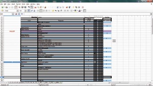 Originalna Excelova tabela in tabela, kot jo je pokvaril LibreOffice.