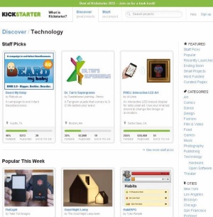 Kickstarter je najbolj prepoznaven spletni inkubator.