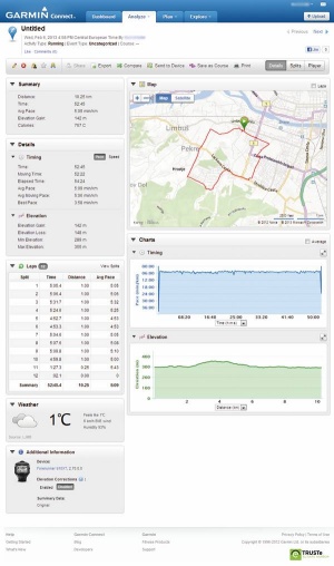 Spletno mesto Garmin Connect omogoča jasen in celovit pregled nad športno dejavnostjo.