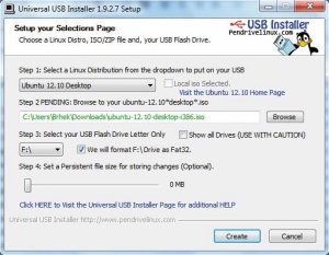 Program za izdelavo namestitvenega ključa USB. V tem primeru smo nameščali distribucijo Ubuntu z okoljem Unity.