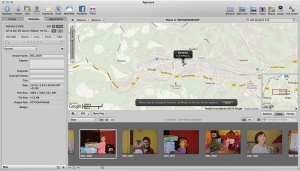 Aperture med drugim omogoča tudi opremljanje fotografij z zemljepisnimi koordinatami.