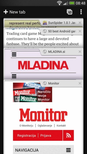 Odličen uporabniški vmesnik mobilnega spletnega brskalnika Chroma zares zasije pri delu z zavihki.