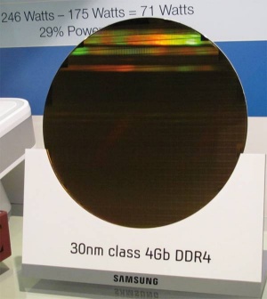 Samsungova silicijeva rezina s pomnilniškimi čipi za gradnjo modulov SDRAM DDR4 DIMM