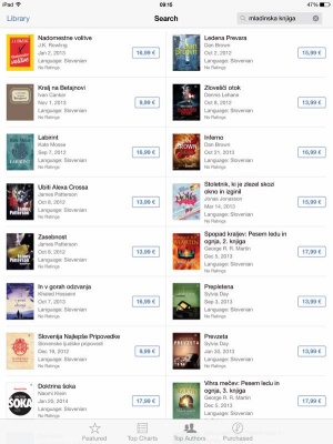 V knjigarni iBooks prodajajo tudi slovenski knjigotržci.