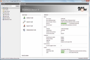 Program MailStore 8 je na voljo tudi v strežniški različici, ki je namenjena majhnim in srednje velikim podjetjem, saj brez težav obvladuje delo e-poštnega strežnika z večjo količino podatkov.