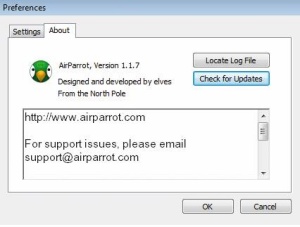 AirParrot so čarobne besede za zvijačo, ki v nepooblaščene naprave dostavi Applovo storitev AirPlay. Deluje tudi v računalnikih z operacijskim sistemom Windows.