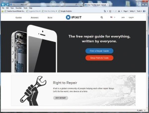 Spletna stran iFixit z navodili za različna popravila