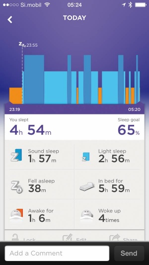 Merjenje kakovosti spanja je najbolj natančno v programu Jawbone Up.