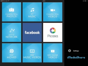 Program iMediaShare v brezplačni različici omogoča prikaz in predvajanje zgolj krajevno shranjenih slik in video posnetkov. Za napredne pretočne zmožnosti bomo morali seči v žep.