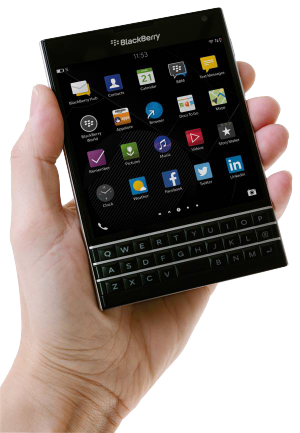 Passport premore tudi legendarno Blackberryjevo fizično tipkovnico. Oziroma le pol te tipkovnice.
