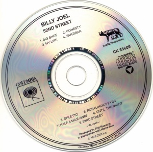ovitek in naslovnica CDja Billyja Joela – 52nd Street
