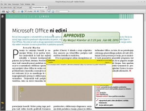Adobe Reader v Linuxu ni več podprt.