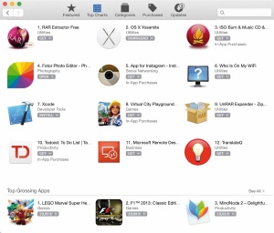 Edino pravo mesto za prenos zadnje (uradne) različice operacijskega sistema OS X je tržnica Mac App Store.