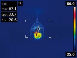 Posnetki IR različnih svetil po 15-sekundnem vklopu