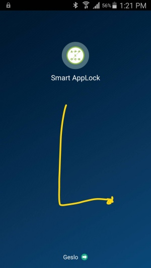 Programe, zaklenjene z aplikacijo Smart AppLock, po želji odklenemo z risanjem poprej nastavljenega vzorca.