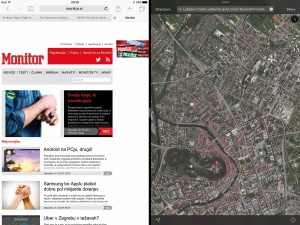 Na velikem zaslonu je možnost uporabe dveh aplikacij hkrati zelo uporabna. Škoda, da tega ne podpirajo vse aplikacije.