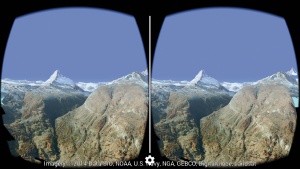 Letenje« z Google Earth je eno bolj zabavnih opravil, ki se ga lahko gremo s Cardboardom.