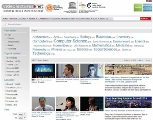 Videolectures.net je ena največjih shramb video  posnetkov akademskih predavanj na svetu.