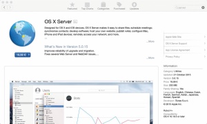 Strežnik OS X Server je zmogljiv, a kljub temu poceni (20 EUR) in obenem dovolj preprost, da ga v večjih omrežjih ne smemo spregledati.