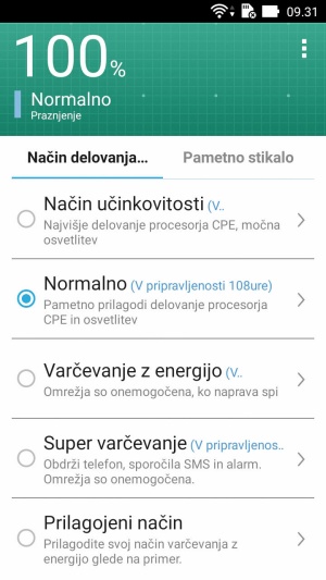 Velik akumulator zagotavlja veliko ur dela.