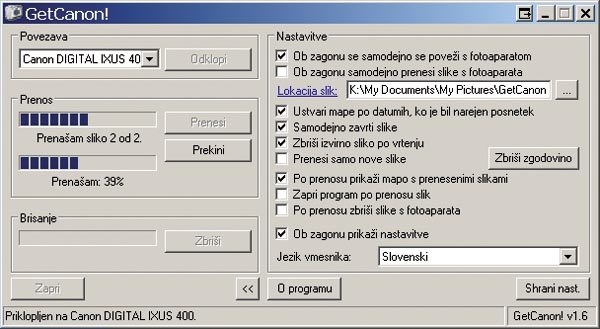 Program za prenos slik iz fotoaparata na raunalnik 17 Program za prenos slik iz fotoaparata na raunalnik 1