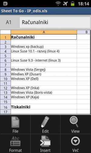 Pisarna v žepu