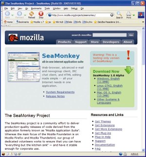 Mozilla SeaMonkey 1.0 alpha