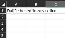 Nekaj uporabnih za Excel