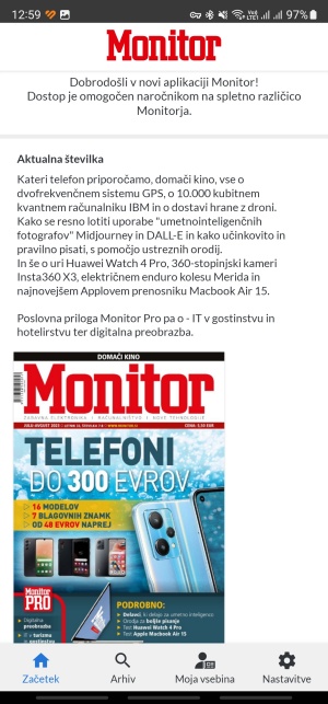 Nova Monitorjeva aplikacija