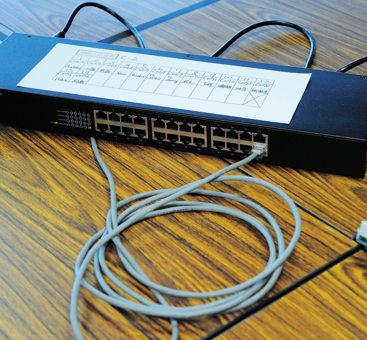 Sodobna oprema krajevnih omrežij Ethernet. Sinchen Lin na Wikimedia.