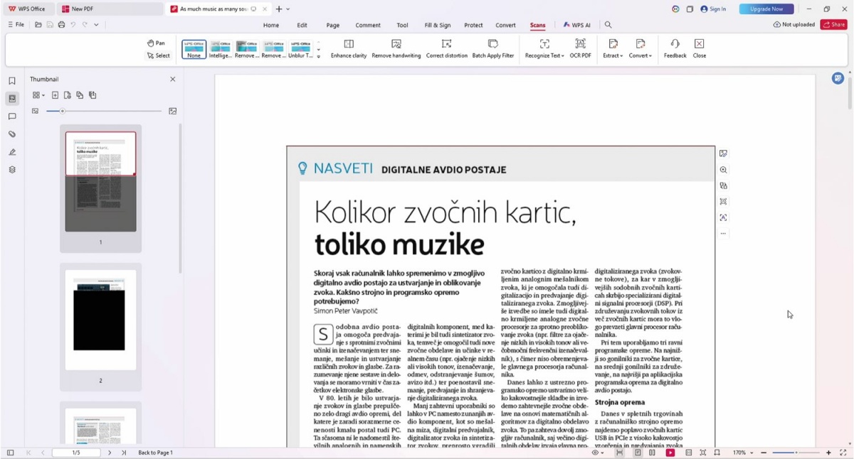 WPS PDF, urejevalnik datotek PDF.