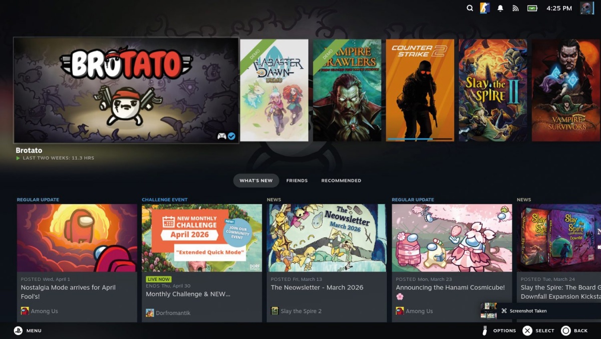 Način »Steam« v operacijskem sistemu Bazzite ponuja izviren uporabniški vmesnik podjetja Valve.