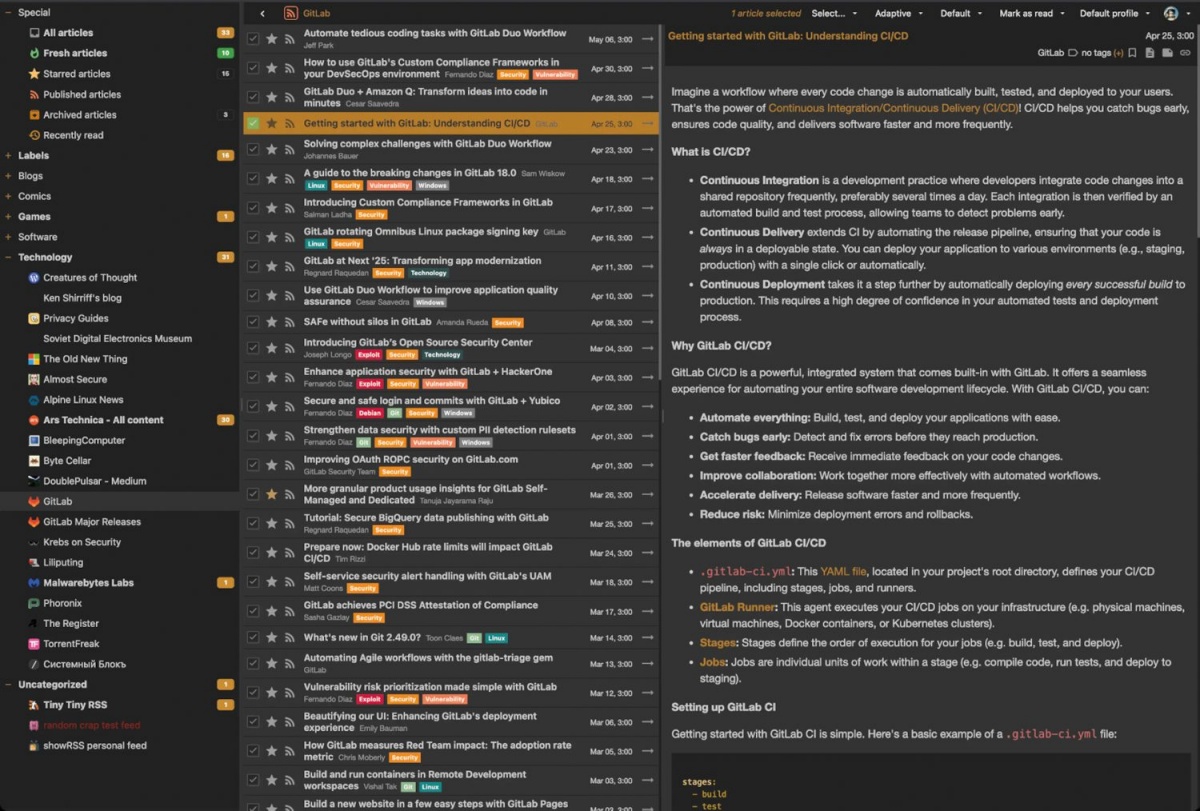 Google Reader na lastnem strežniku