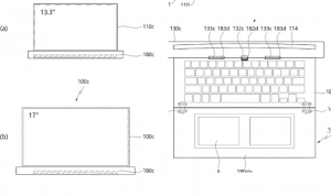 LG patentiral prenosnik z iztegljivim zaslonom