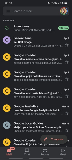 Aplikacija Gmail postaja središče za druge Googlove storitve