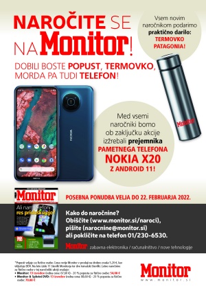 Naročite se na MONITOR in morda boste zadeli pametni telefon Nokia X20!