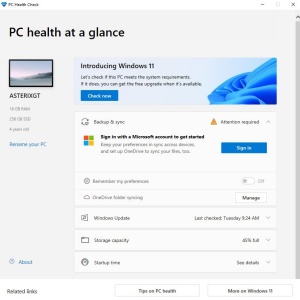 Microsoft nam že namešča PC Health Check