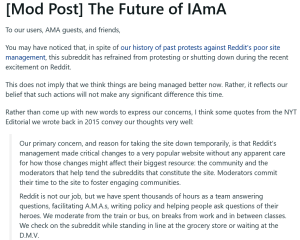 Moderatorjem AMA na Redditu prekipelo