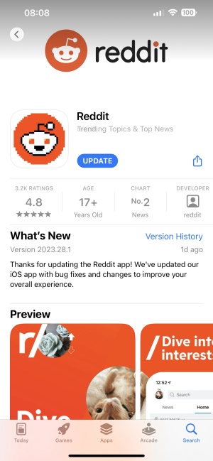 Reddit želi plačilo za lepšo ikono aplikacije