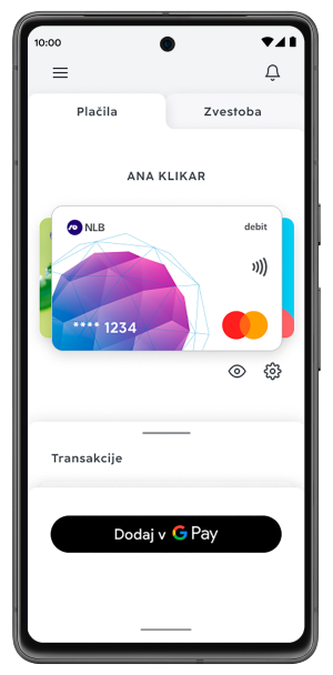 Plačilne kartice NLB podpirajo storitev Google Pay