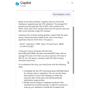 Microsoft predstavlja Copilota za bazo podatkov Azure SQL