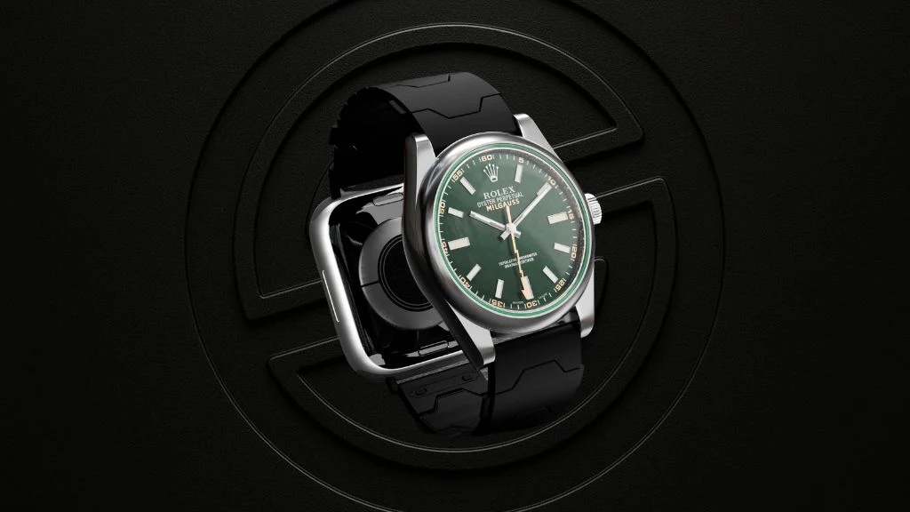 <span><span>Pašček, ki lastnikom Rolexa omogoča tudi nošenje ure Apple Watch</span></span>
