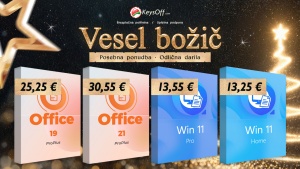 Doživljenjska licenca MS Office 2021 za 30 &euro; in Windows 11 za 13 &euro; v božični razprodaji Keysoff!