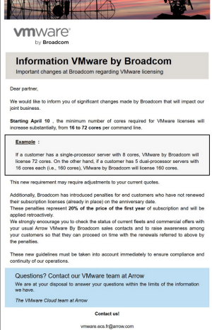 VMware malim odjemalcem štirikratno podražil licence