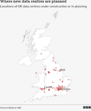 Zaradi porabe energije umetne inteligence v Londonu zamuja gradnja stanovanj